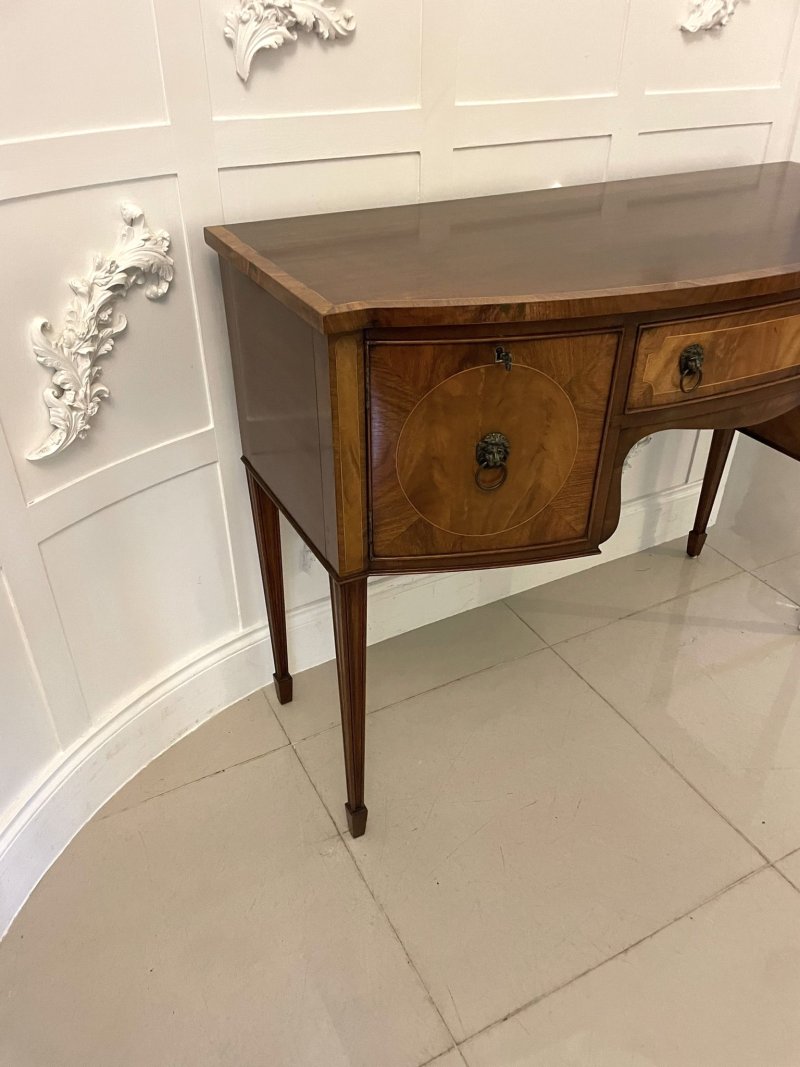 Antique Quality Figured Mahogany Bow Fronted Sideboard - Image 12